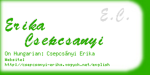 erika csepcsanyi business card
